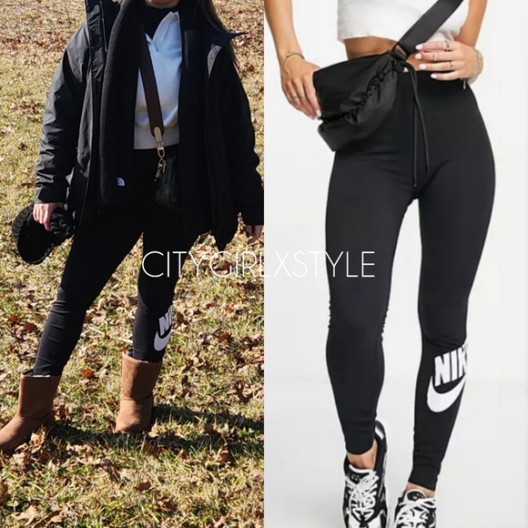 Nike Pants - NEW NIKE LOGO BLACK LEGGING SIZE SM